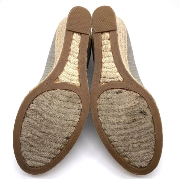 J. Crew Neutral Jute Wedges Gray and Tan Size 8 - Picture 5 of 10
